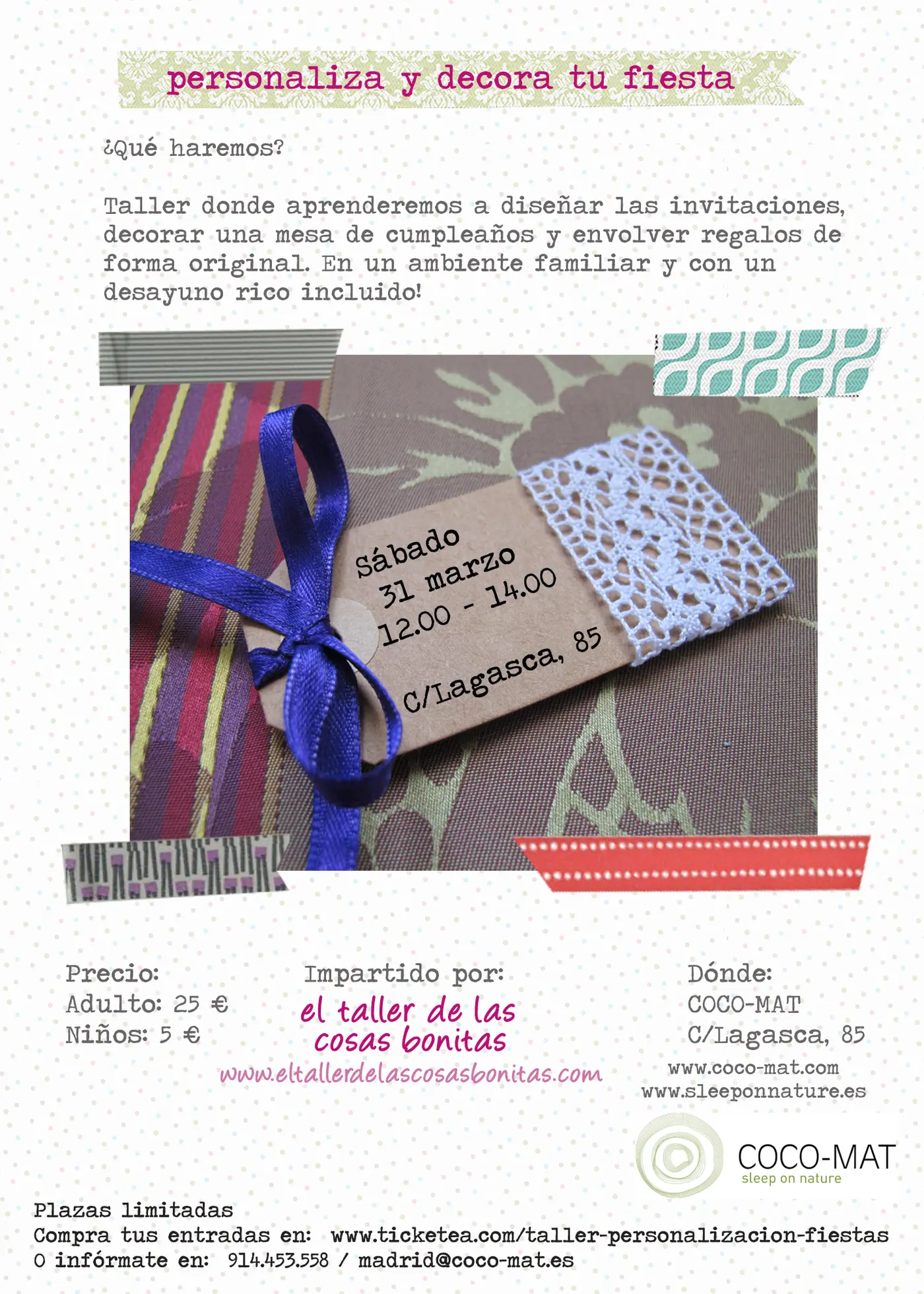 Taller de Personalización y Decoración de Fiestas