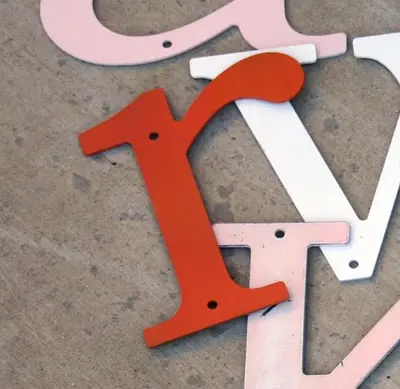 Letras de tela enmarcadas