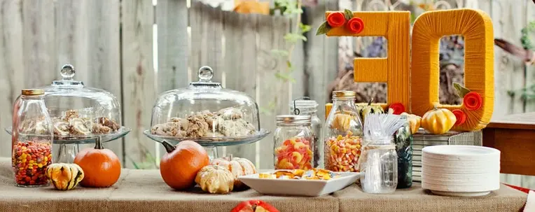 Fiesta de cumpleaños en otoño