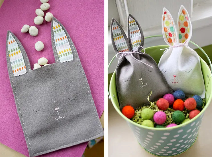 Bolsitas bonitas de fieltro para niños
