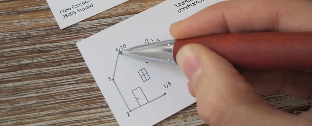 Tarjeta de visita de arquitectura bonita y original