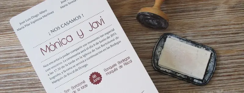 Invitaciones de boda originales y sencillas