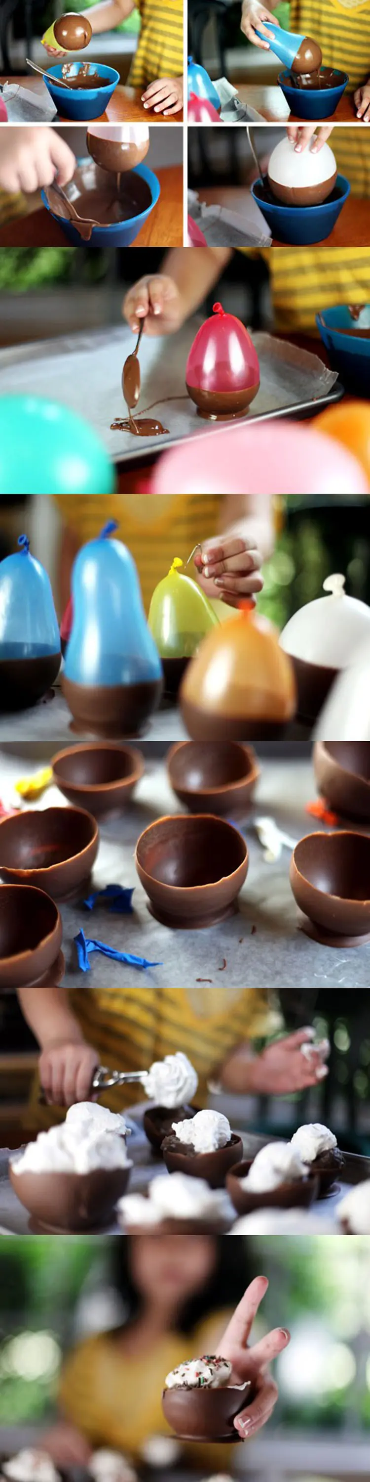 cuencos de chocolate