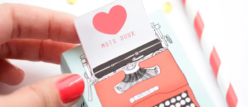 Máquina del amor, con imprimible gratuito para San Valentín