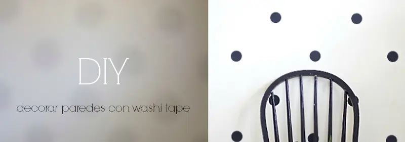DIY Cómo decorar paredes con washi tape y polka dots