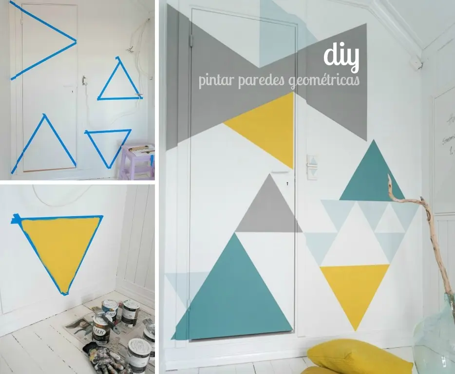 tutorial pintar pared geométrica