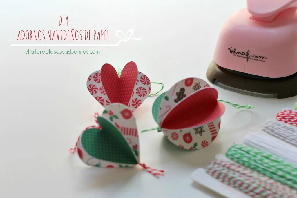 Adornos navideños de papel fáciles