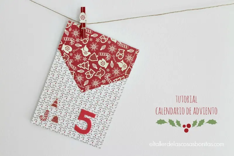 Calendario de adviento hecho a mano