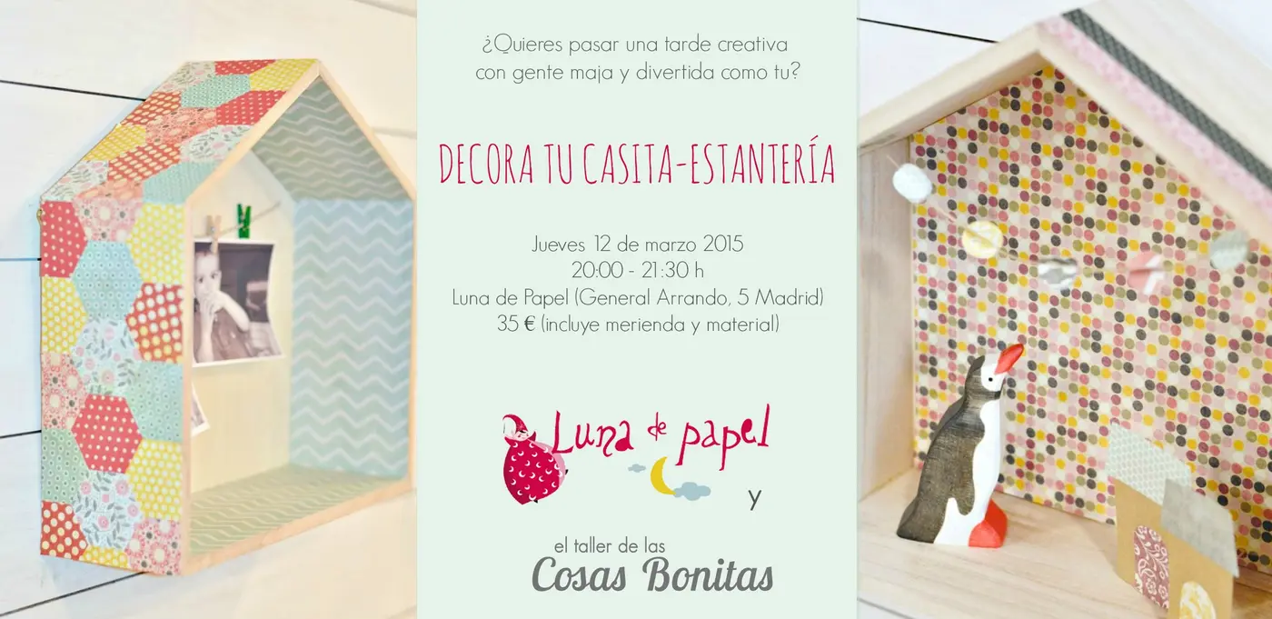 CARTEL TALLER ESTANTERIA LUNA DE PAPEL