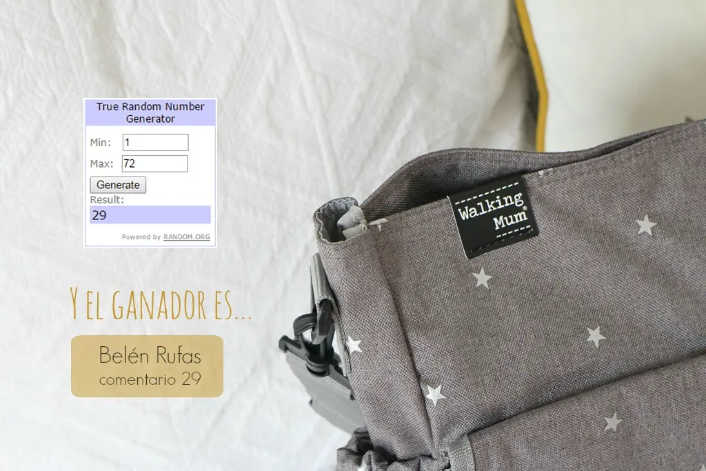 Ganador bolso y funda de carrito de Walking Mum